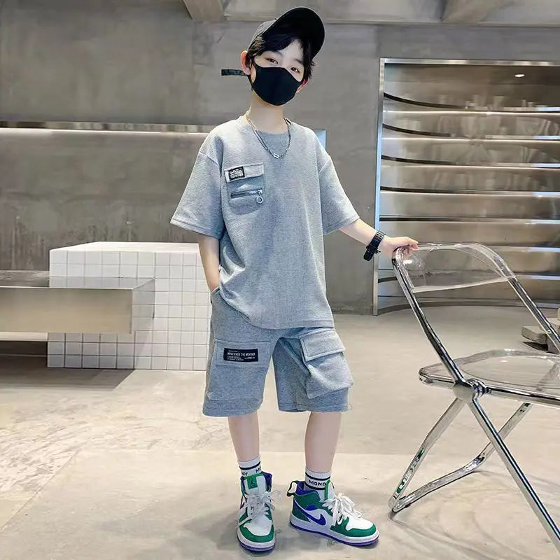 Baby Boys Summer Clothing Sports Sets Letter T shirt+Short pants 2pcs Suits Boys Tarcksuit Clothes