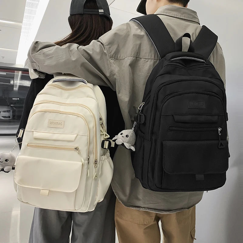 Large Capacity Backpack Women Unisex Travel Backpack Multi Pocket College Student Schoolbag For Teenage Girl Men Book