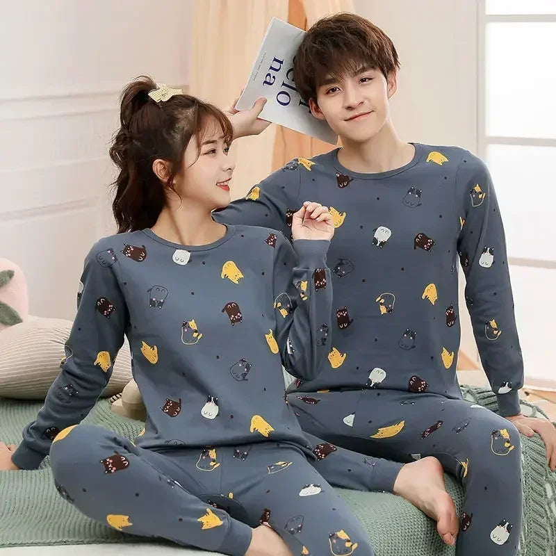Teen Boys Clothing Teenage Pyjamas Cute Cartoon Kids Nightwear Set Baby Homewear