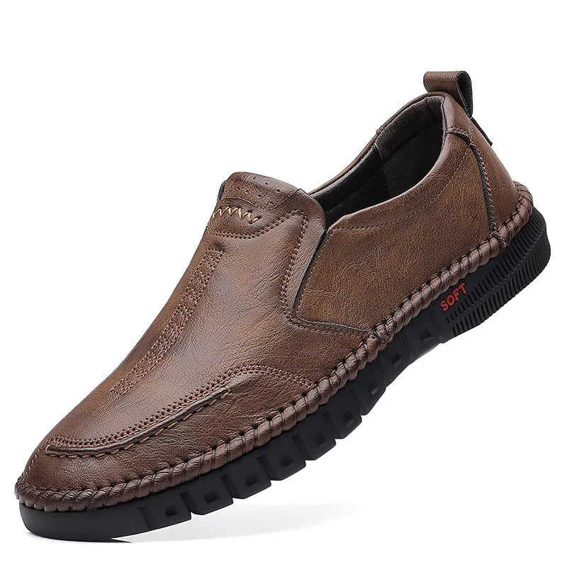 Business Leather Shoes Moccasin Shoes Breathable Men's Casual Loafers Comfortable Shoes for Men Summer Men's Sneakers