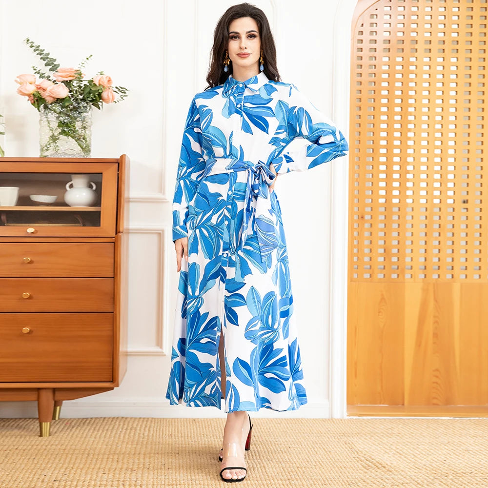 Long abaya  Dresses for Women Regular sleeve Female A-line Loose Skirt Kaftan