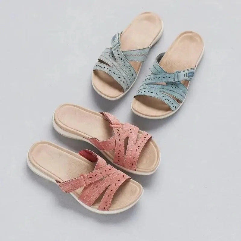Summer Women Wedge Sandals Premium Orthopedic Open Toe Sandals Vintage Anti-slip Leather Casual Female Platform Retro Shoes