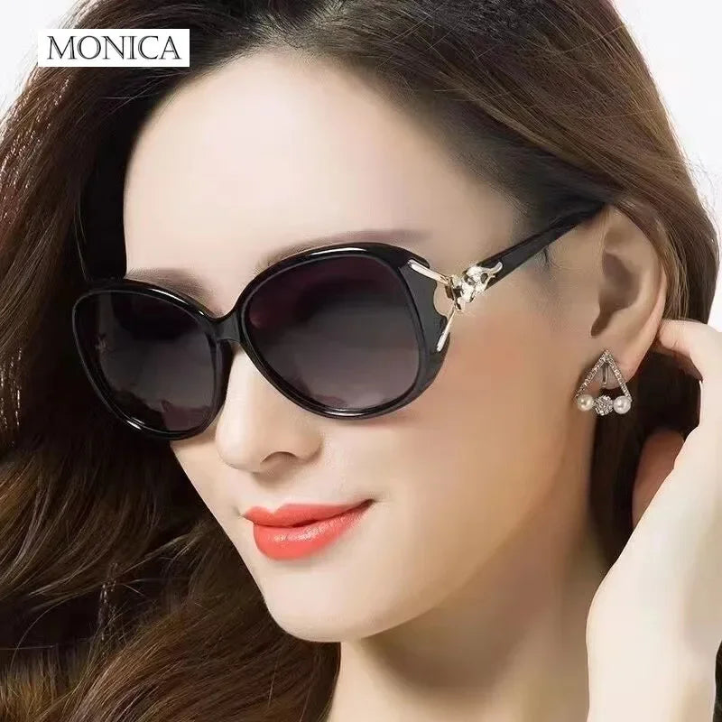 Classic Round Sunglasses Women UV Blocking Textured Sunglasses Gradient Black Outdoor Sunglasses Oculos Sol Feminino  UV400