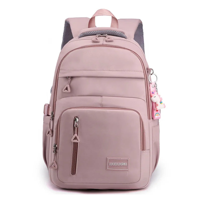 Schoolbag girls primary school students light weight reduction child female junior high school students large capacity backpack