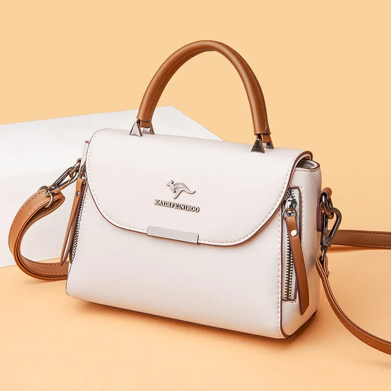 High Quality Leather Shoulder Crossbody Bags Large Capacity Solid Purses and Handbags Luxury Designer Ladies Casual Totes Sac