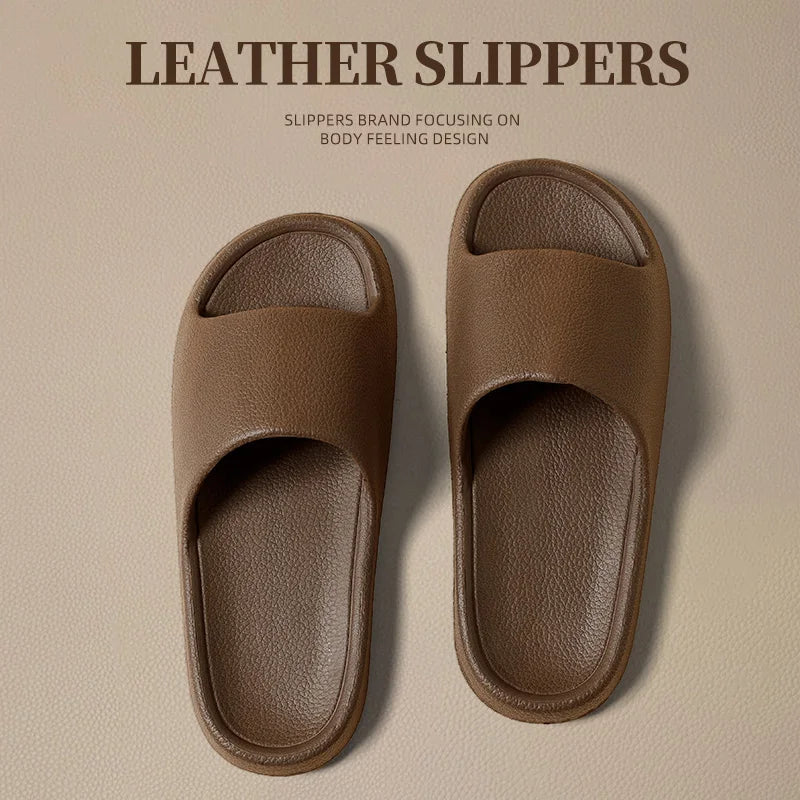 Men sandals Flip flops man Slippers Solid Color Simple Non-slip Soft Sole Comfortable Shower Slippers Outdoorf  Couple Shoes unisex