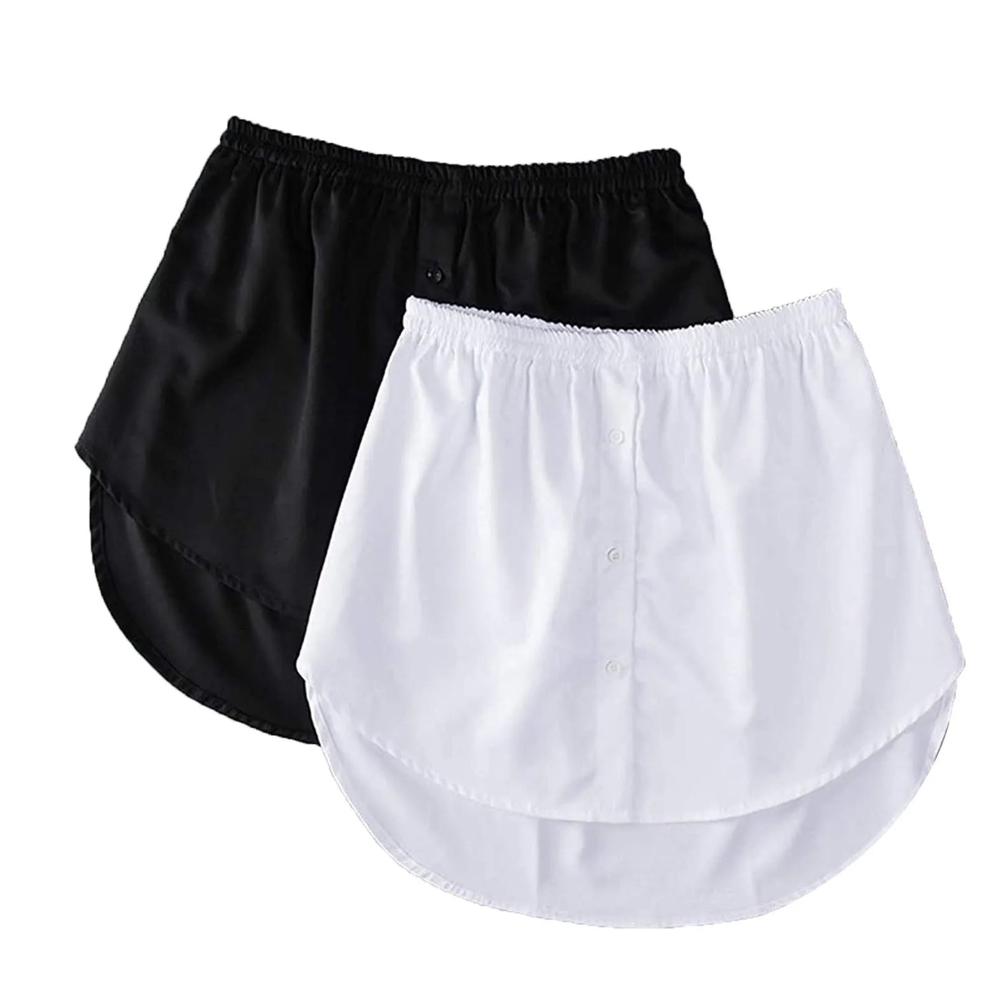 Women Fake Shirt Hem Detachable Underskirt Irregular Skirt Blouse Hem Extender Mini Skirt Layered Inner Layer