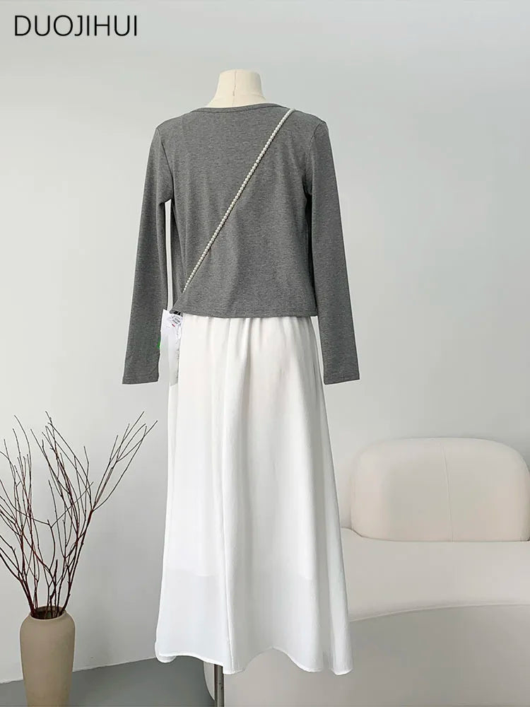 Three-piece Slim Simple Female Skirts Fashion Camisole Basic O-neck Cardigan Casual Solid Color Women Skirts
