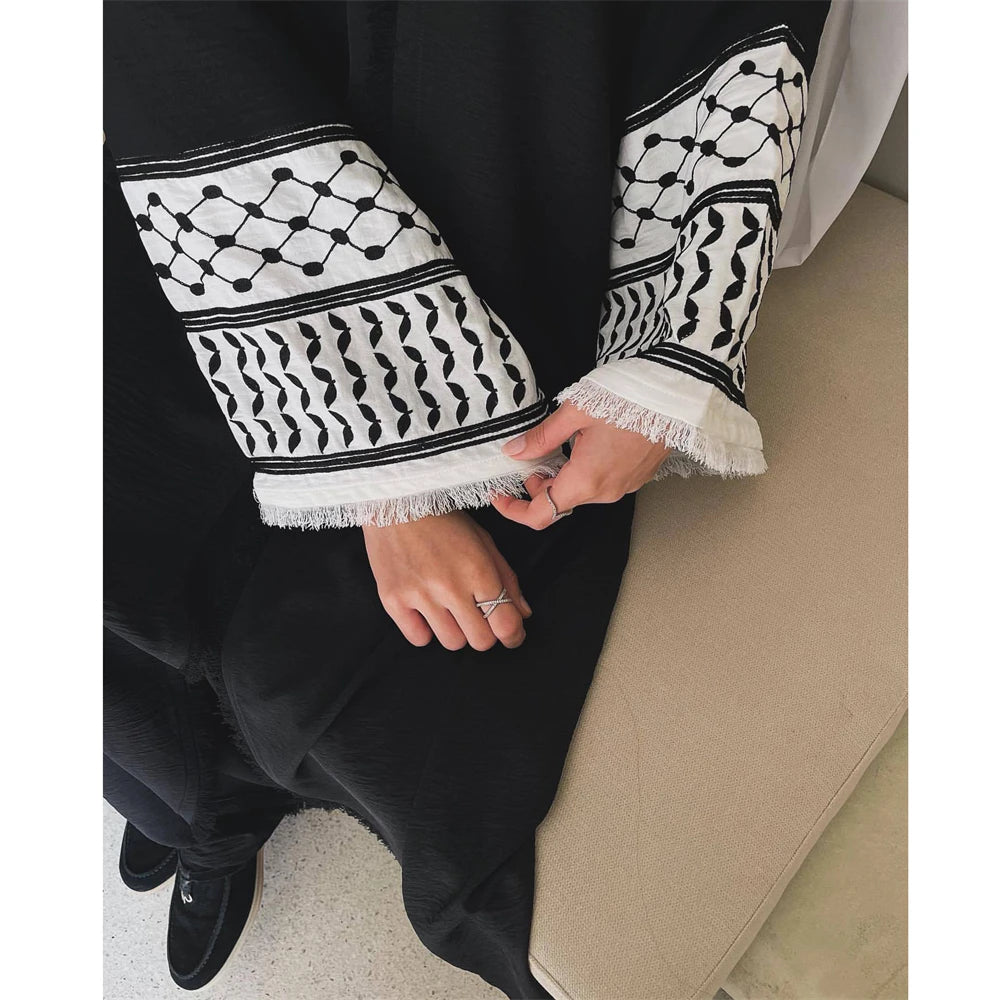 Muslim Abaya Women  Cardigan Maxi Dress Turkey Arab Robe Kimono Dubai Islam Kaftan Eid Ramadan Femme