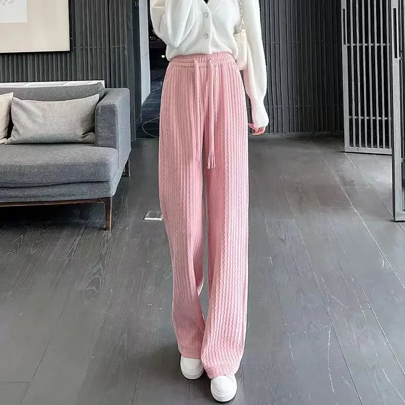 Wide Leg Pants for Women's Spring and Autumn New  High Waisted Slim Straight Leg Pants