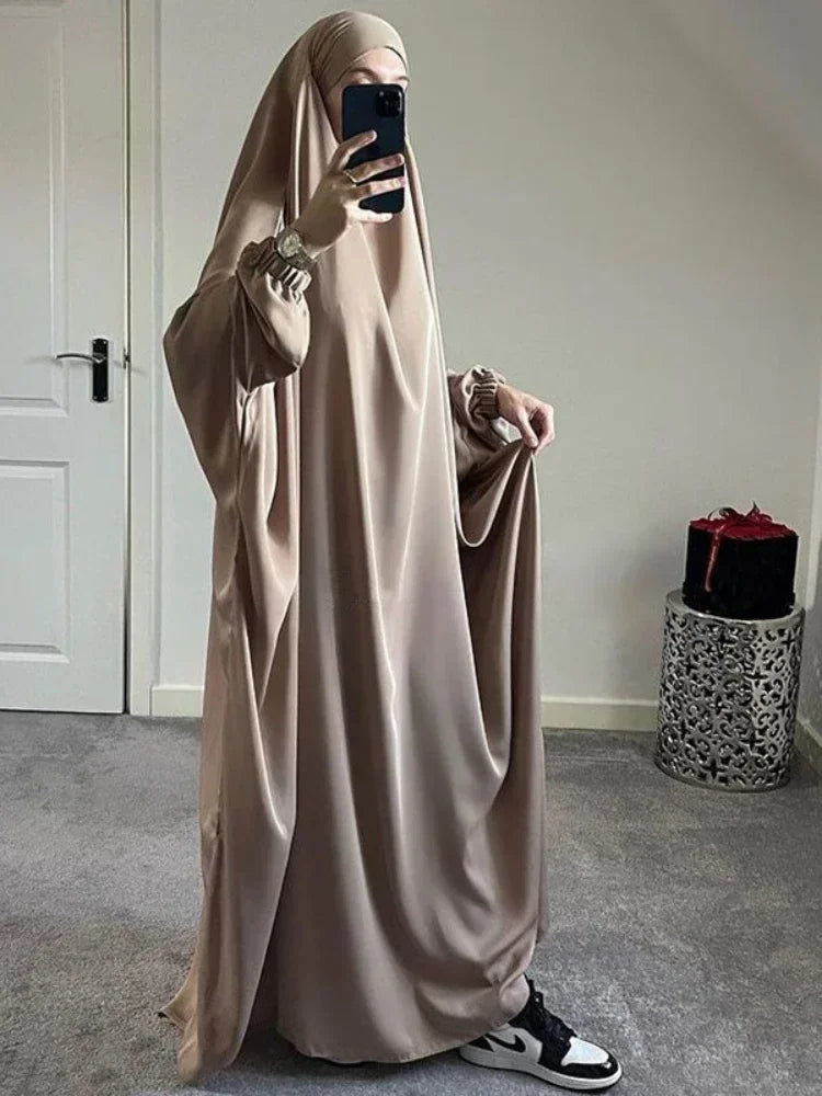 Ramadan Eid Jilbab for Women Abaya Prayer Garment Khimar Hijab Muslim Dress Islamic Clothing Abayas Djellaba Femme