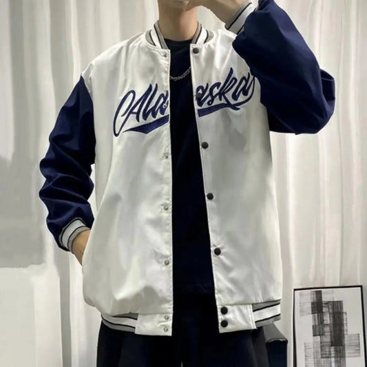 Men Clothing Spring Autumn Coats Male Baseball  Embroidered Jackets for Men Loose Fashion Coat