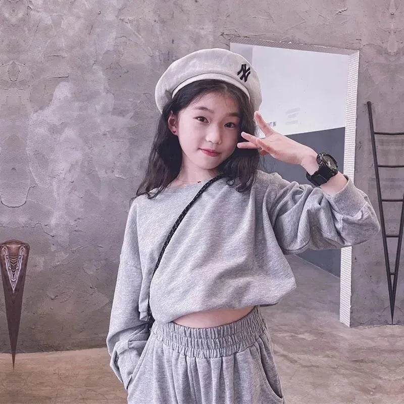 Spring Autumn Teen Girls Clothing Sets Casual Long Sleeve Sweatshirt + Pants 2Pcs Outfits Kids Tracksuit 4 6 8 10 12 13 14 Years kids girls boys toddlers