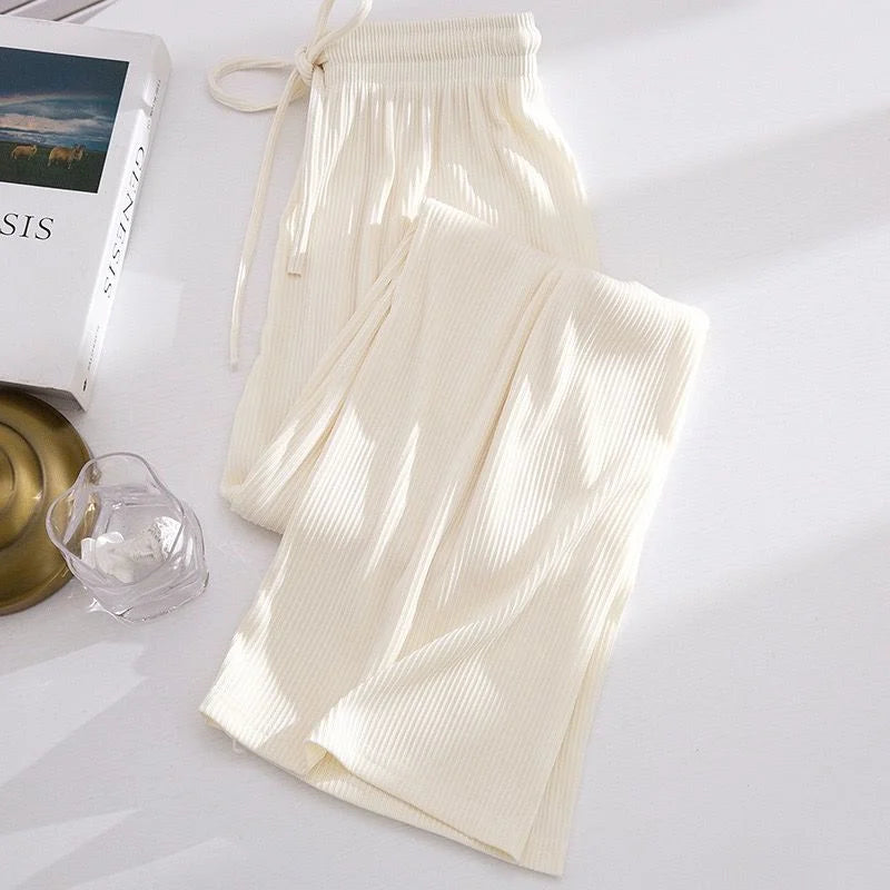 Wide-leg Pants Women Summer  New High Waist Drape Loose Narrow Version Straight Casual Summer Thin Pants