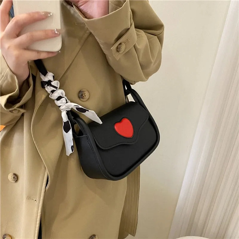 Women Fashionable Crossbody Small Square Bag Female Versatile PU Leather Phone Pouch Personality Niche Shoulder Underarm Bags