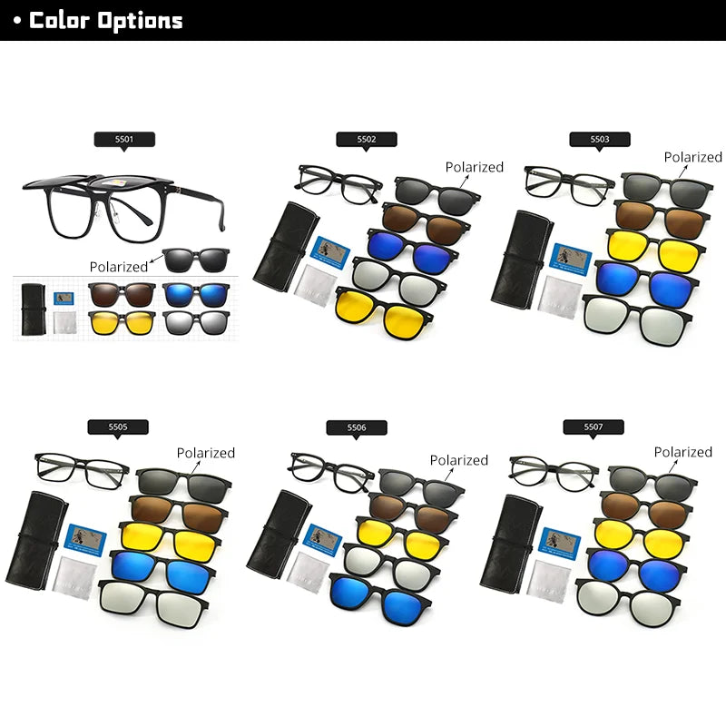 Flip Up Sunglasses Men Women Polarized UV400 Magnetic Sunglasses Clip On Glasses Square Male Big Optic Frame 0 Diopter Eyewear