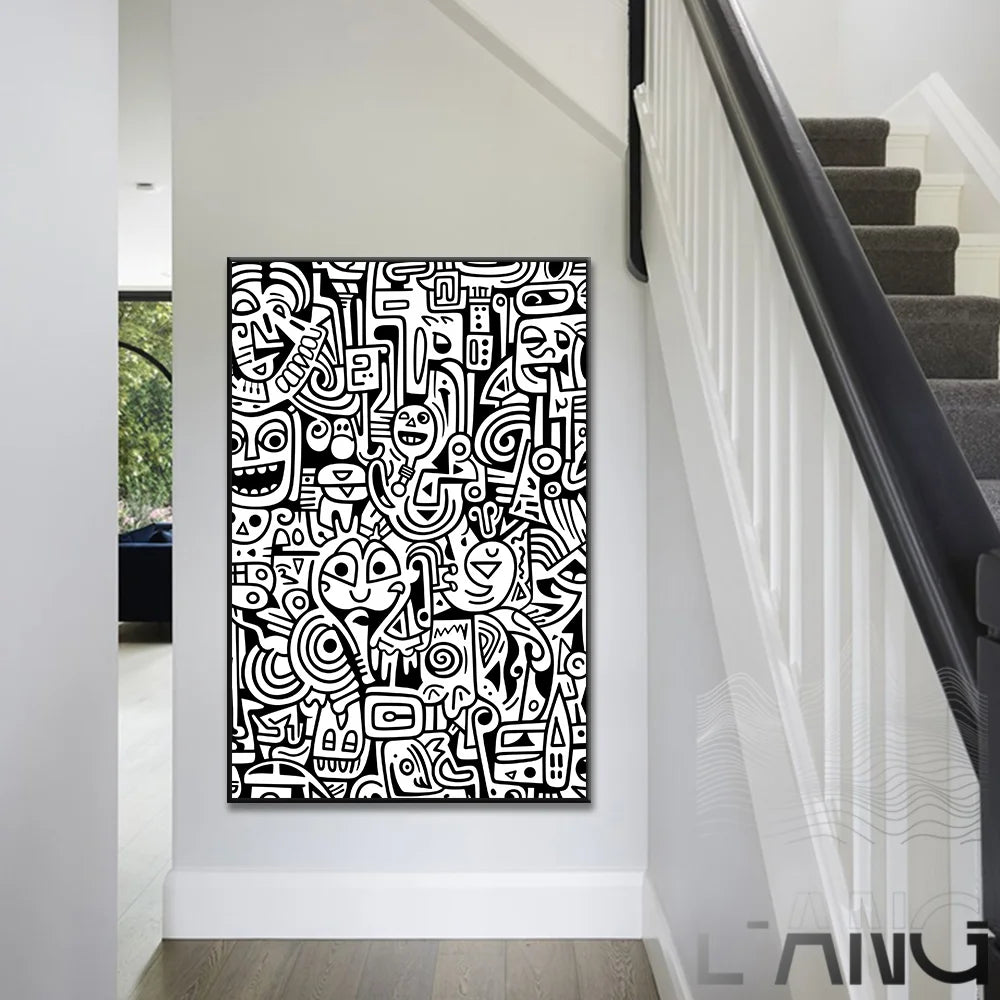 Nordic Abstract Keith Artwork Pictures Decorative Poster Canvas Painting Living Room Wall Art Prints Modern Home Decor Aesthetic