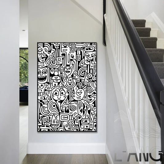 Nordic Abstract Keith Artwork Pictures Decorative Poster Canvas Painting Living Room Wall Art Prints Modern Home Decor Aesthetic