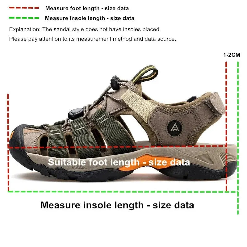 Outdoor Sandals for Men Breathable Hiking Shoes Water Beach Men Sandals Camping Climbing Aqua Sneaker
