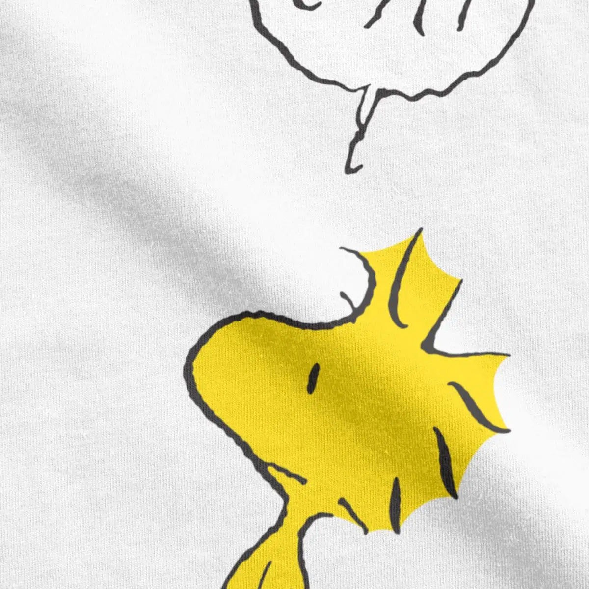 Men's T-Shirts Peanuts Woodstock Speaks Polka Dots Casual Pure Cotton Tee Shirt Short Sleeve Snoopy T Shirts O Neck Clothing