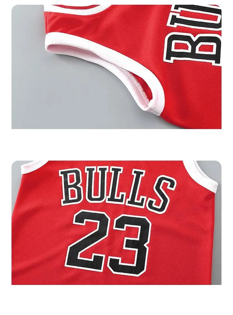 Kids Summer Quick drying Basketball Sportswear Short Sleeve T shirts/Vest+Short Pants 2pcs Suits Boys Girls Clothes