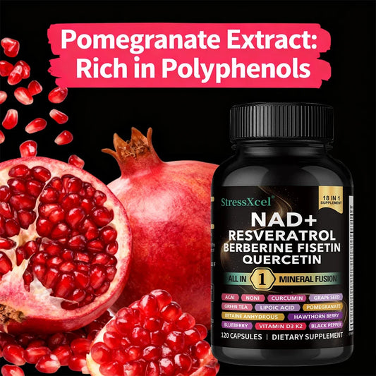 NAD+ Supplement with Resveratrol - Boost NAD+ Levels, Energy & Anti-Aging Support - Superior Absorption, Vegan, 120 Softgels