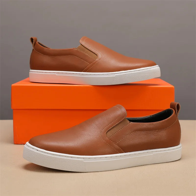 Luxury  Genuine Leather Loafers Men Casual Shoes Breathable Party Shoes For Men Slip On Classic Shoes
