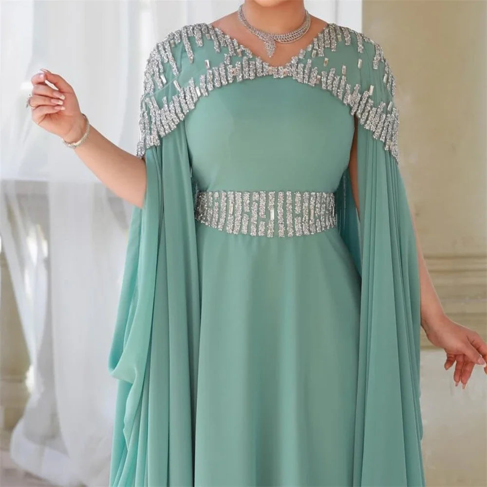 V-neck Sheath Quinceanera Celebrity Sequin Draped Chiffon Prom Dresses evening dresses woman elegant robes de cocktail