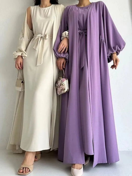 Islamic Ladies Fashion Long Sleeve Abaya Dress Ramadan Muslim Long Dress for Women Abayah Islam Muslim Dress
