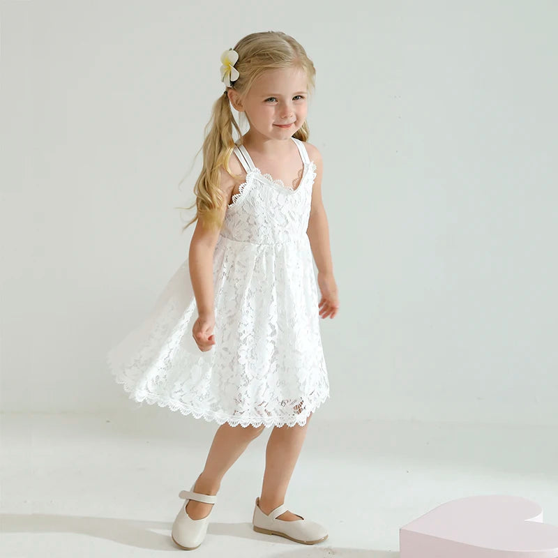 Summer Cute Girls Sequined Princess Dress Kids Sleeveless Tulle Clothes Children Birthday Party Vestido Kids Easter  Costume