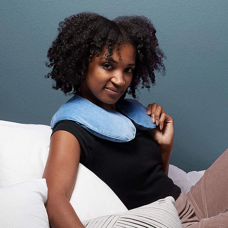 Microwave-heated shoulder and neck warm compress pack flaxseed neck pillow shoulder warming shawl lavender clay beads pain relive