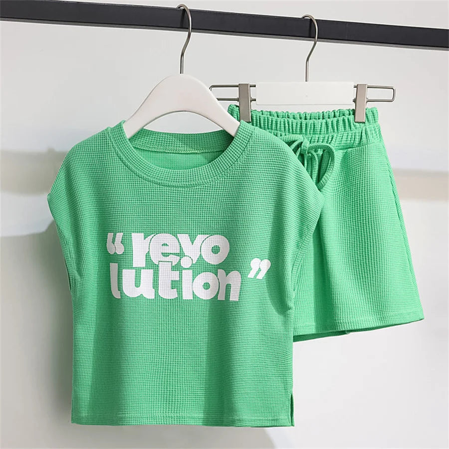 Years Girls Summer Outfits Kids Sleeveless Shirt Tops and Loose Shorts Toddler Girl's Summer 2 Piece Clothing Sets