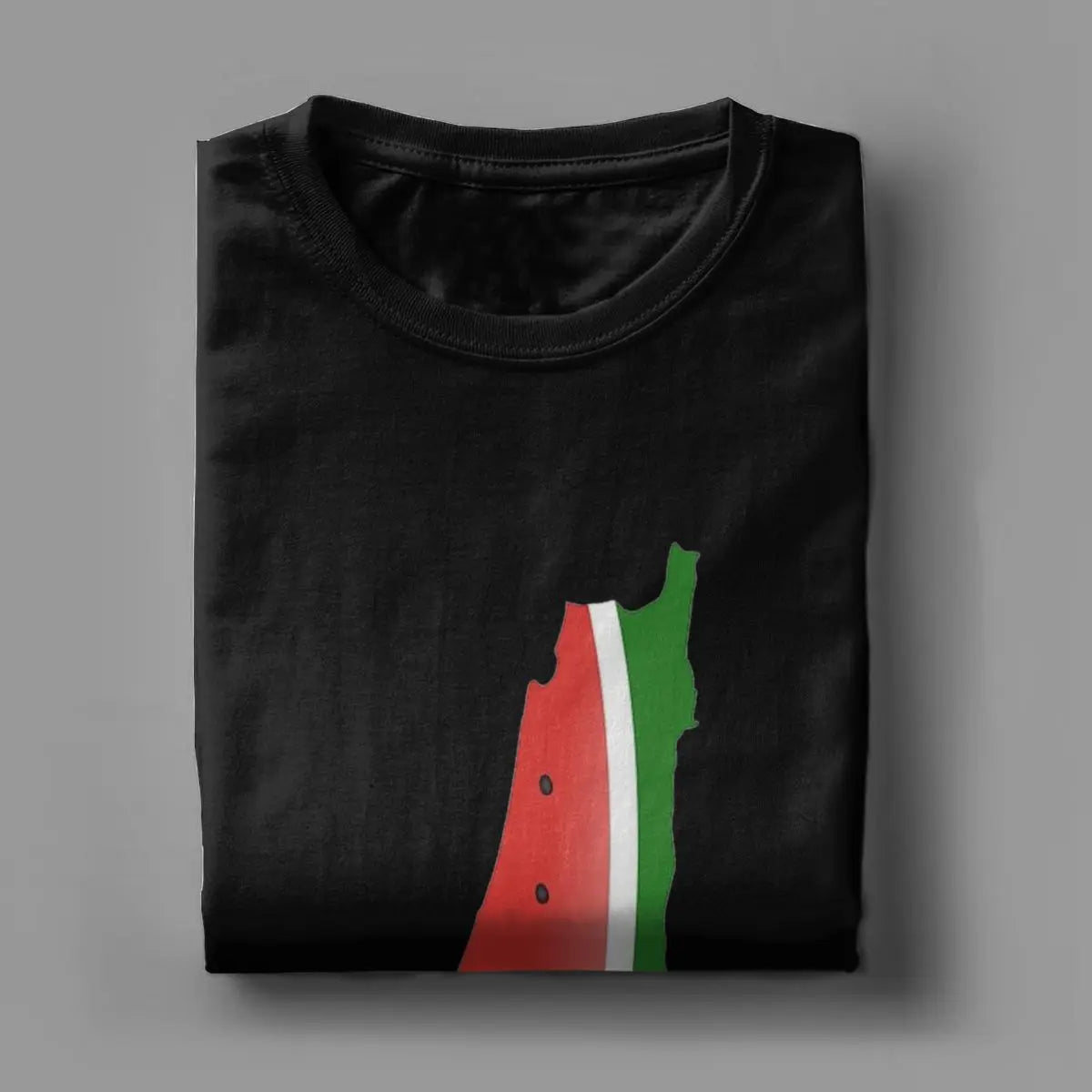 Men T-Shirt Watermelon Palestine Palestinian Vintage 100% Cotton Tee Shirt Short Sleeve T Shirt Crewneck Tops Printing
