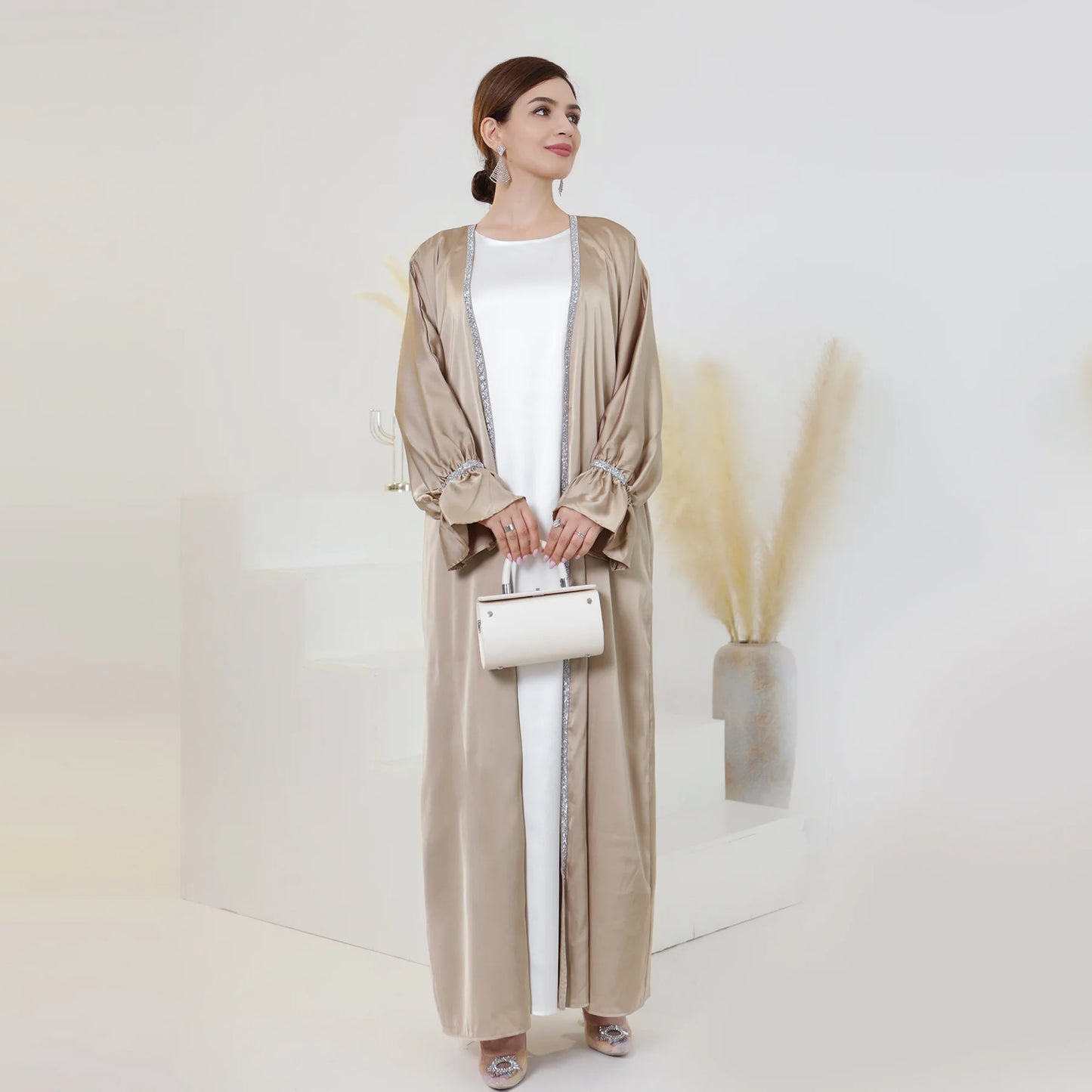 Open Kimono Abaya Islamic Clothing Jalabiya For Women