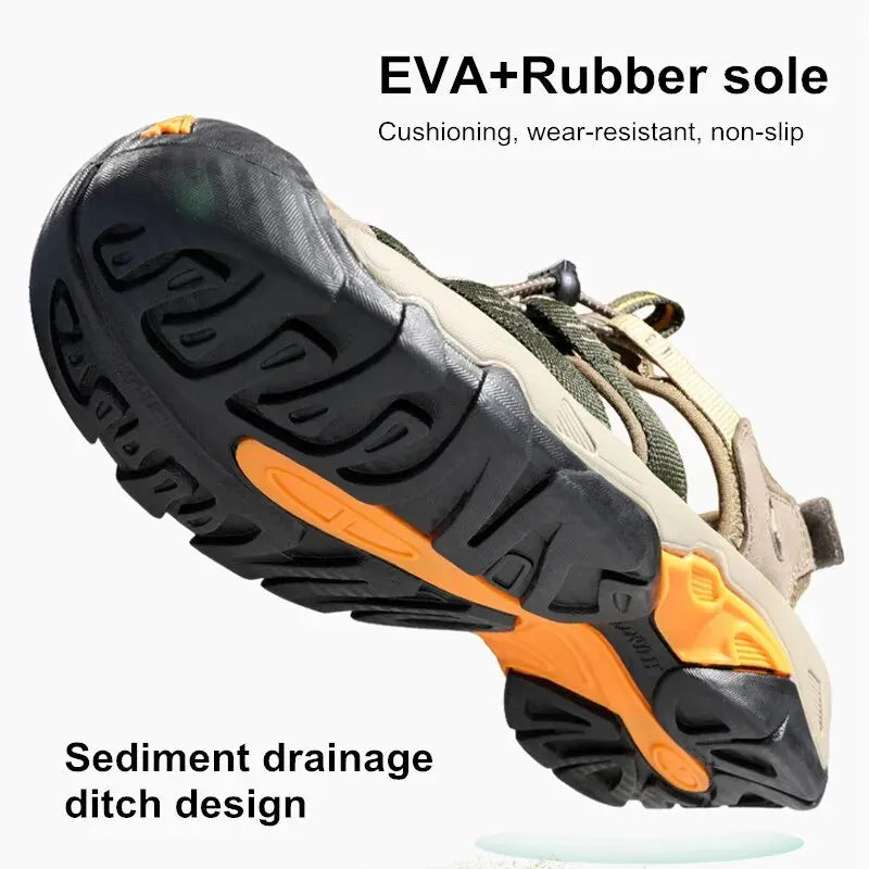 Outdoor Sandals for Men Breathable Hiking Shoes Water Beach Men Sandals Camping Climbing Aqua Sneaker