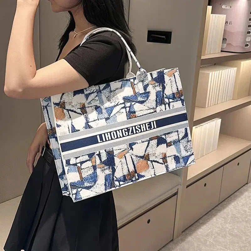 Super Large Capacity Fashion Felt Handbag Supermarket Shopping Gift Handheld Tote Bag Cartoon Gift Felt Crossbody Bag