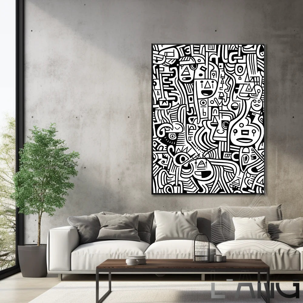 Nordic Abstract Keith Artwork Pictures Decorative Poster Canvas Painting Living Room Wall Art Prints Modern Home Decor Aesthetic