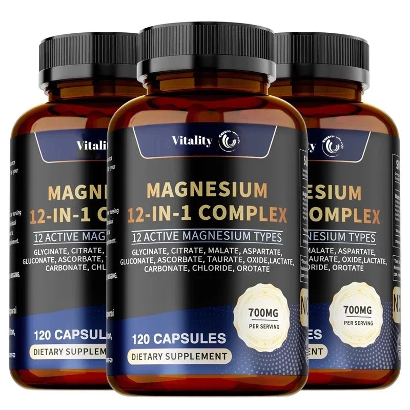 Magnesium Complex Capsules - Relieve Nerve Stress And Muscle Contraction, Support Bone And Immune Function
