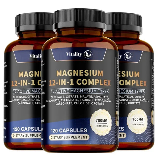Magnesium Complex Capsules - Relieve Nerve Stress And Muscle Contraction, Support Bone And Immune Function