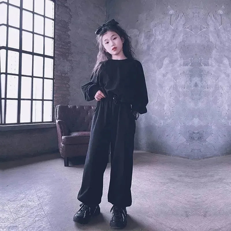 Spring Autumn Teen Girls Clothing Sets Casual Long Sleeve Sweatshirt + Pants 2Pcs Outfits Kids Tracksuit 4 6 8 10 12 13 14 Years kids girls boys toddlers