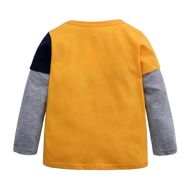Long Sleeve Kids Boys' Clothing T-Shirts Spring Autumn Children Boy Tops Cartoon  T Shirts Cotton Kids Boys Clothes
