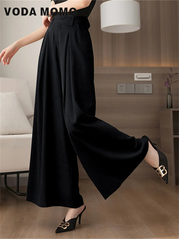 Leisure All-match Temperament  Fashion ,Trousers wide Leg Pants Women Loose
