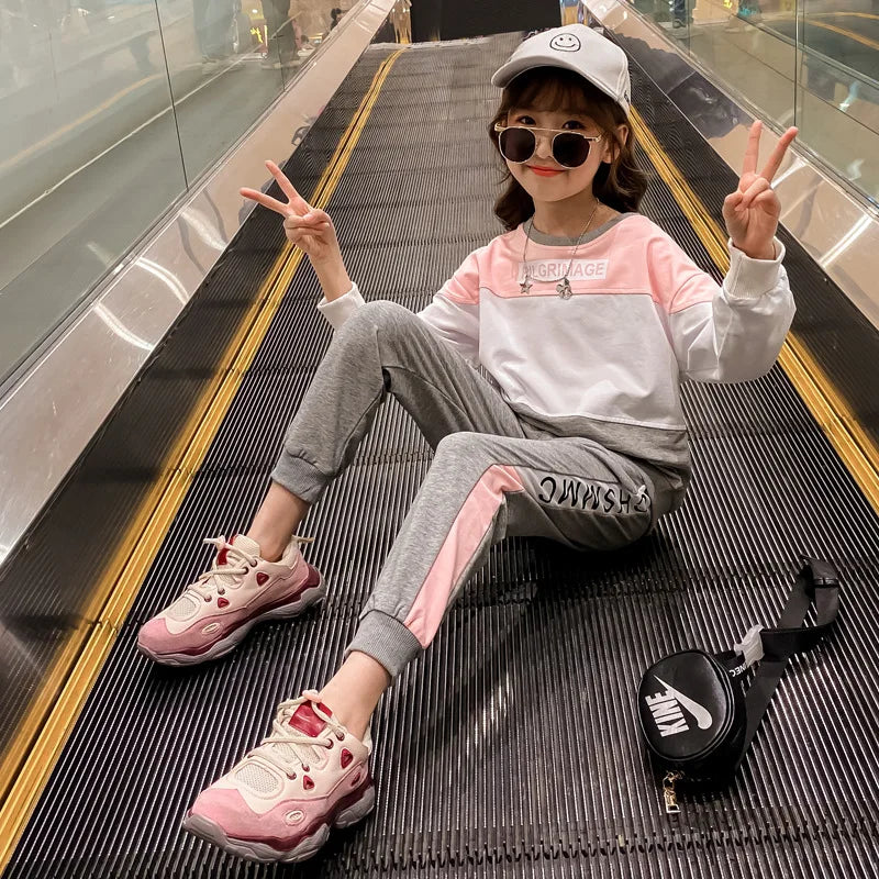 Summer Boys Fashion Casual Clothes Suit  Cotton T-shirt+Long  Pant 2PCS Set Infant Newborn Clothing