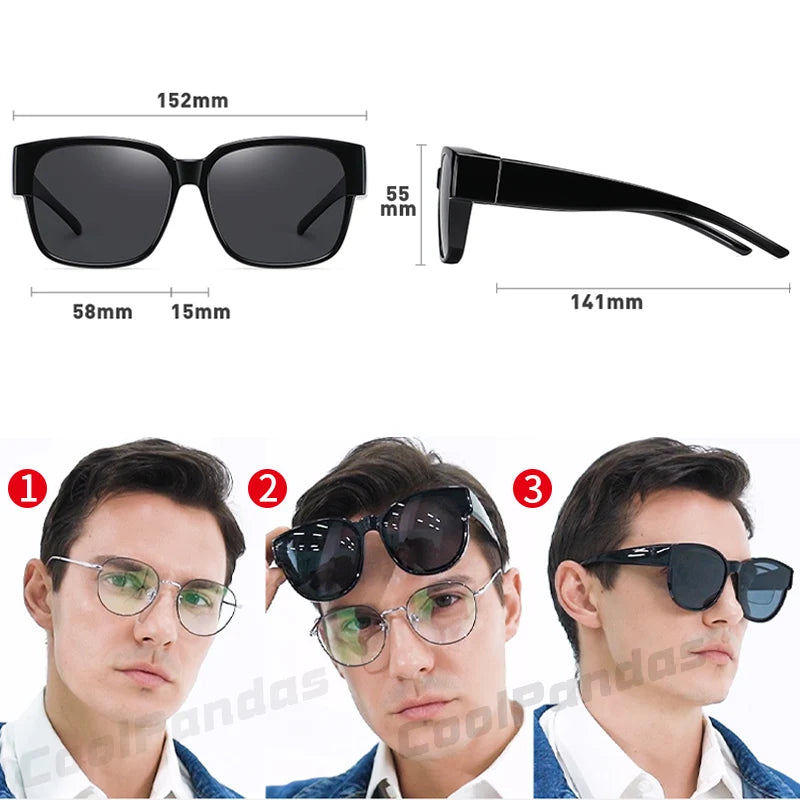 glasses  Sunglasses Polarized Men Women UV400 Goggles Outdoor Travel Driving Anti-Glare Cover Sun Glasses