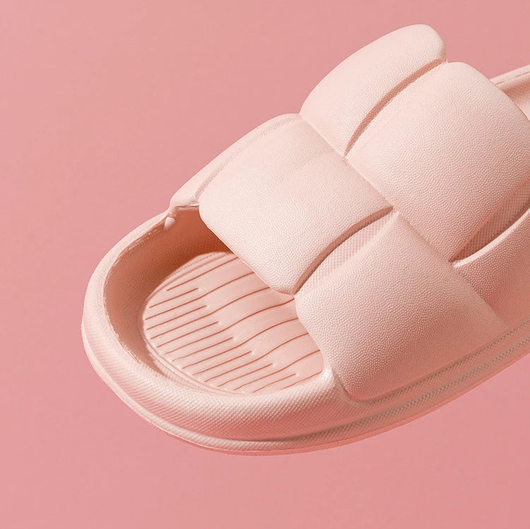 Home Slippers Summer Men Women Cloud Slides Indoor Mute Non-slip Bathing Flip Flop Sandals Woman Summer
