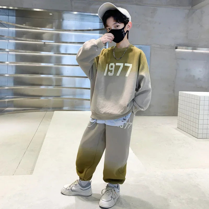 Tracksuits Kids Boy Korean Children's Clothing Two Piece Set
