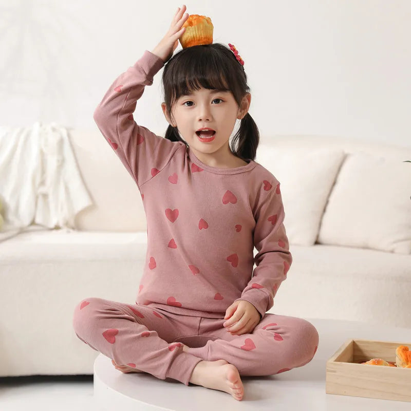 Boys Girls Pajamas Autumn Animal Panda Children's Clothing Sleepwear Cotton Pyjamas Sets For Kids 2 4 6 7 8 10 12 Years