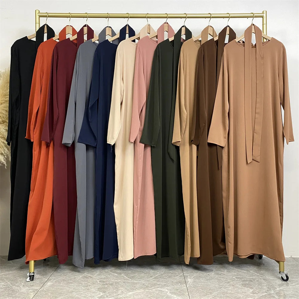 Ramadan Elegant Women Muslim Dress Abaya Kaftans Casual Morocco Dresses Woman Dubai Turkey Islam Long Dress Robe Femme Vestidos
