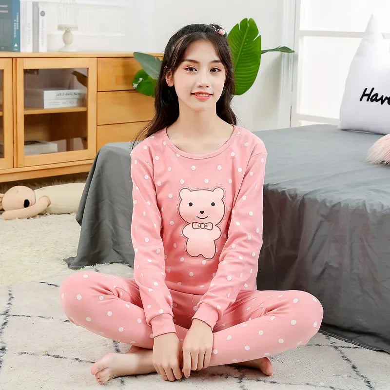 Teen Boys Clothing Teenage Pyjamas Cute Cartoon Kids Nightwear Set Baby Homewear