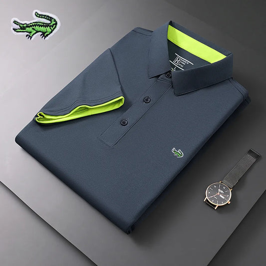 Polo Shirt High Quality Men's Short Sleeve Breathable Top Business Casual Polo-shirt for Men